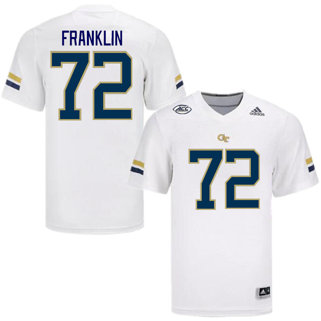 Men-Youth #72 Weston Franklin Georgia Tech Yellow Jackets 2023 College Football Jerseys Stitched-Whi
